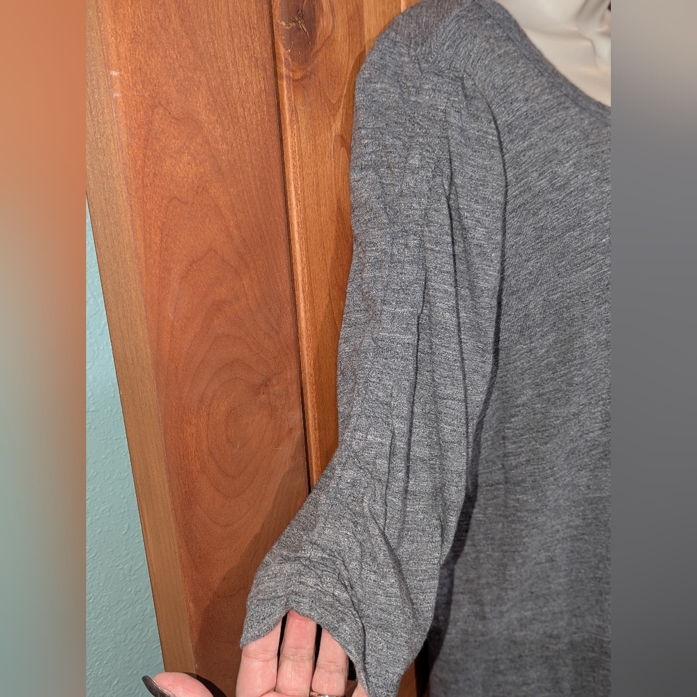 Democracy Charcoal Gray Women's Blouse - Picture 3 of 8